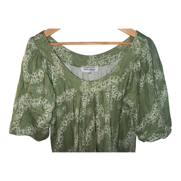 Simply Sisters Lola Hawaii Gauze Lei Print Dress L - Picture 2 of 3